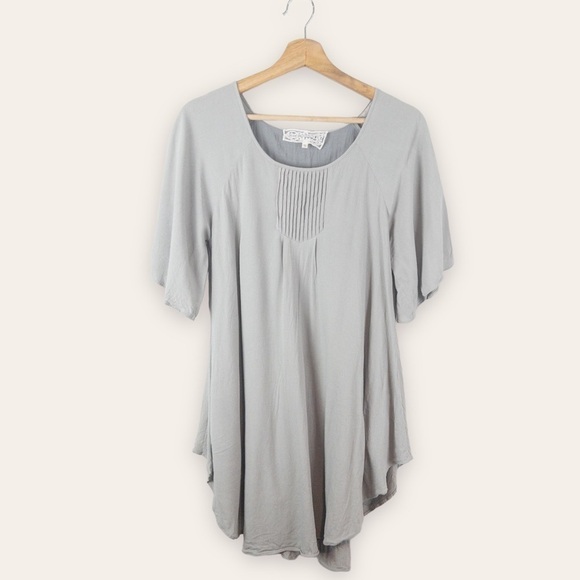 Pink Martini Dresses & Skirts - Pink Martini Pastel Green Grey Tunic Short Sleeve Dress Size XSmall